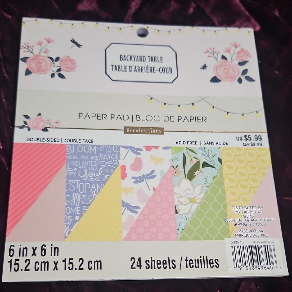Recollections Floral Paper Pad - Multicolor